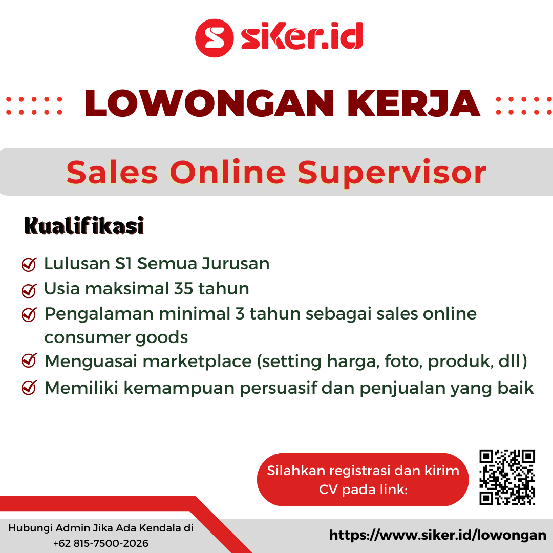 Sales Online Supervisor - PT Aneka Niaga Indonesia